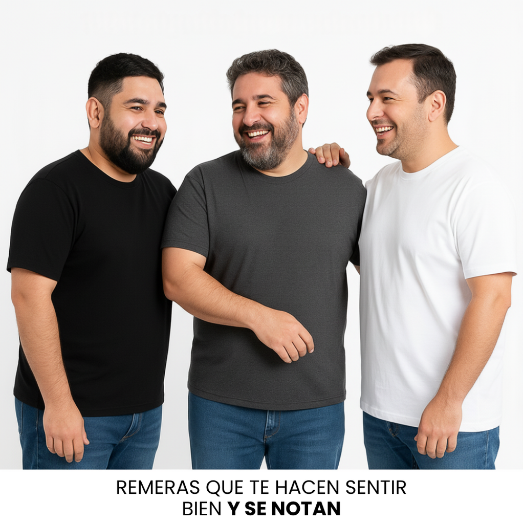 REMERA TVM 100% ALGODON PEINADO - CORTE IDEAL
