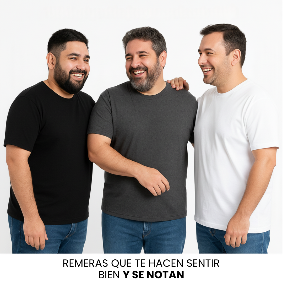 REMERA TVM 100% ALGODON PEINADO - CORTE IDEAL