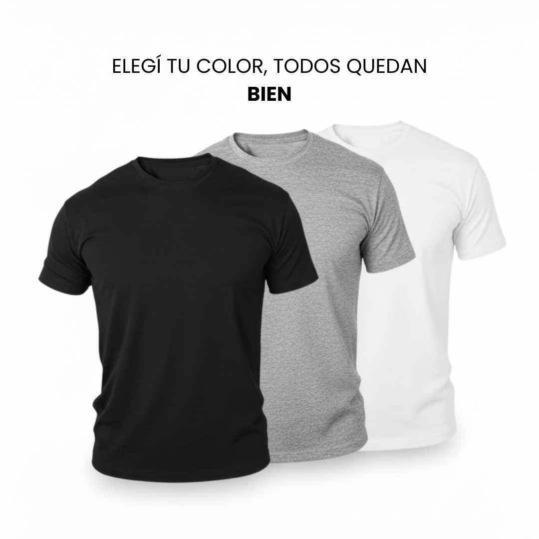 REMERA TVM 100% ALGODON PEINADO - CORTE IDEAL